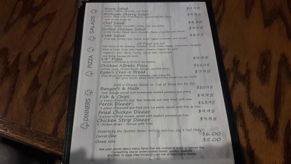 Egan's Pub Menu image 4